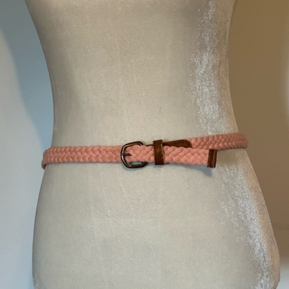 Braided coral Pink Belt